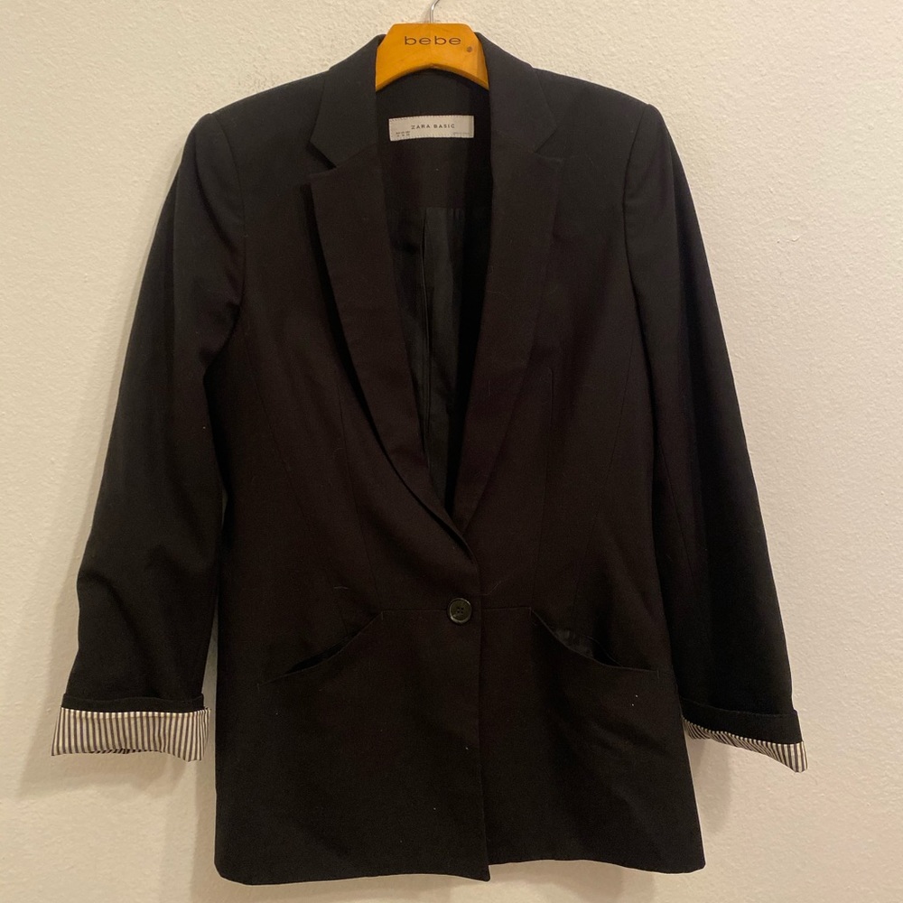 ZARA Black Coat Size Medium